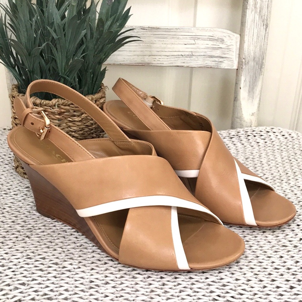 Coach Randy Leather Wedge Sandal - Picture 2 of 16